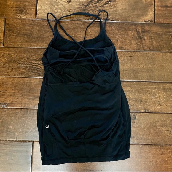 Lululemon Tank with Bra, Size 2, Black, Strappy - Picture 2 of 2